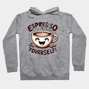 Smiling Espresso Cup Art -   Express yourself | espresso yourself Hoodie